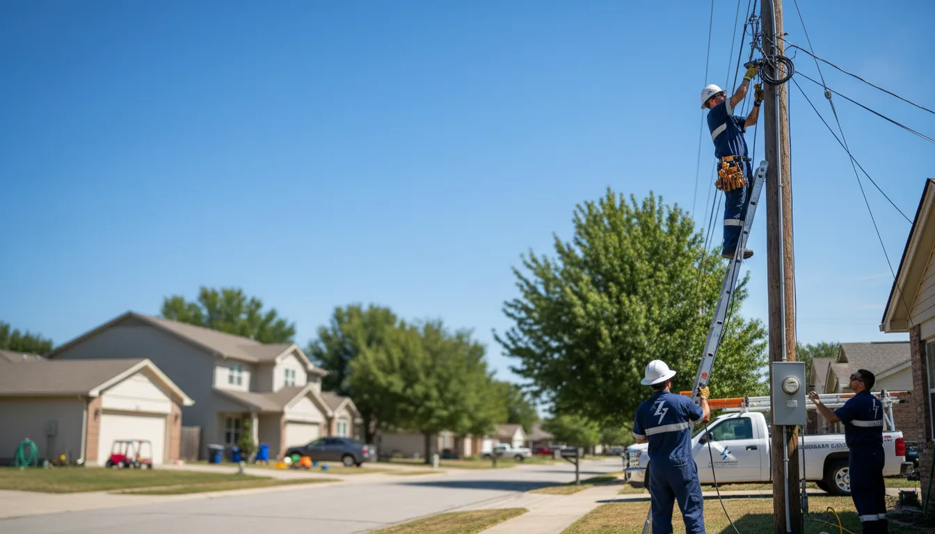 Residential electrician providing installation services in Manderson, SD